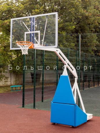 Стойка баскетбольная мобильная складная, вынос 1.6 м.